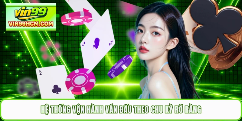 Hệ thống vận hành ván đấu theo chu kỳ rõ ràng
